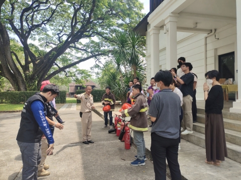 การอบรมเชิงปฏิบัติการการฝึกซ้อมตามแผนฉุกเฉินเพื่อป้องกันและระงับเหตุอัคคีภัยและแผ่นดินไหว ประจำปีงบประมาณ 2566