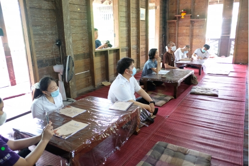 อบรมหลักสูตรระยะสั้นการทำเทียนในพิธีกรรม (ทำต้นผึ้งเเละต้นเทียน) วันที่ 30 กรกฎาคม 2563