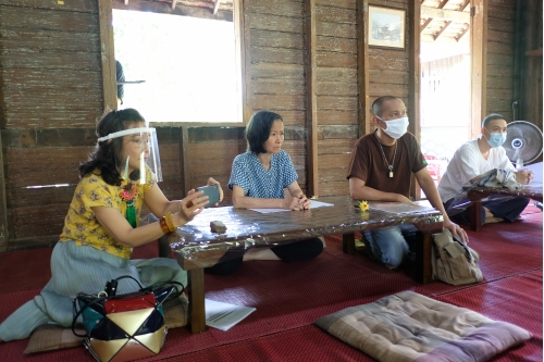 อบรมหลักสูตรระยะสั้นการทำเทียนในพิธีกรรม (ทำต้นผึ้งเเละต้นเทียน) วันที่ 30 กรกฎาคม 2563