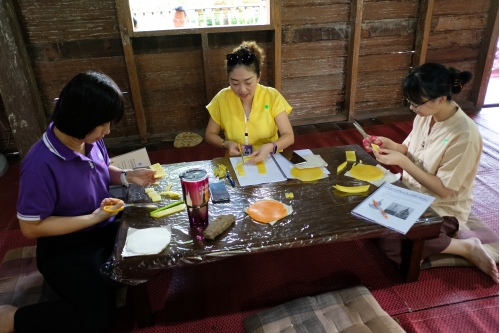 อบรมหลักสูตรระยะสั้นการทำเทียนในพิธีกรรม (ทำต้นผึ้งเเละต้นเทียน) วันที่ 30 กรกฎาคม 2563