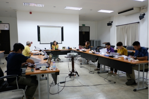 การประชุมคณะกรรมการตรวจรับพัสดุและผู้ควบคุมงาน งานจ้างปรับปรุงซ่อมแซมเรือนกาแล (อุุ๊ยผัด) ครั้งที่ 2/2563