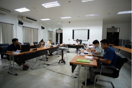 การประชุมคณะกรรมการตรวจรับพัสดุและผู้ควบคุมงาน งานจ้างปรับปรุงซ่อมแซมเรือนกาแล (อุุ๊ยผัด) ครั้งที่ 3/2563