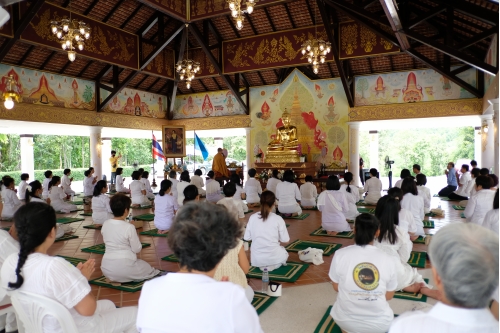 พิธีเปิดโครงการบวชเนกขัมมจาริณี เพื่อถวายเป็นพระราชกุศลเนื่องในโอกาสที่ สมเด็จพระนางเจ้าสิริกิติ์ พระบรมราชินีนาถ พระบรมราชชนนีพันปีหลวง ทรงเจริญพระชนมพรรษา 88 พรรษา 