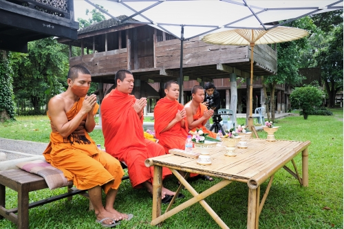 พิธีถอนหลองข้าวสารภี เพื่อดำเนินงานโครงการ Conservation of Traditional Lanna Architecture in Chiang Mai ภายใต้ทุนรางวัล AFCP 2019 – 2021