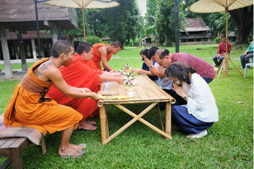 พิธีถอนหลองข้าวสารภี เพื่อดำเนินงานโครงการ Conservation of Traditional Lanna Architecture in Chiang Mai ภายใต้ทุนรางวัล AFCP 2019 – 2021