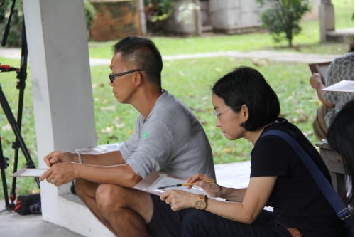 การอบรมหลักสูตรระยะสั้นการวาดภาพสีน้ำภูมิทัศน์และเรือนโบราณล้านนา (การวาดภาพต้นไม้) 