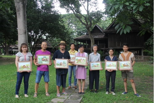 การอบรมหลักสูตรระยะสั้นการวาดภาพสีน้ำภูมิทัศน์และเรือนโบราณล้านนา (การวาดภาพสถาปัตยกรรมเรือน)