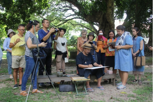 การอบรมหลักสูตรระยะสั้นการวาดภาพสีน้ำภูมิทัศน์และเรือนโบราณล้านนา (การวาดภาพสถาปัตยกรรมเรือน)