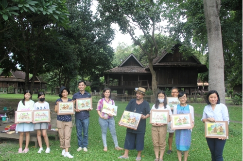 การอบรมหลักสูตรระยะสั้นการวาดภาพสีน้ำภูมิทัศน์และเรือนโบราณล้านนา (การวาดภาพภูมิทัศน์เรือนล้านนา)