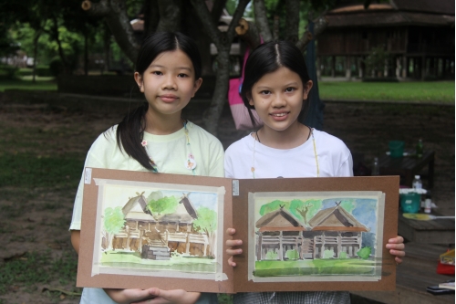 การอบรมหลักสูตรระยะสั้นการวาดภาพสีน้ำภูมิทัศน์และเรือนโบราณล้านนา (การวาดภาพภูมิทัศน์เรือนล้านนา)