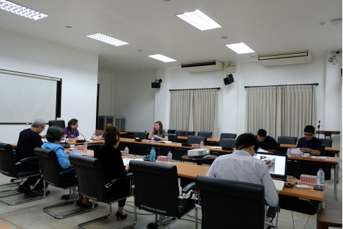 การประชุมคณะกรรมการตรวจรับพัสดุ (กรณีตรวจงานจ้างก่อสร้าง) งานจ้างเคลื่อนย้ายหลองข้าวสารภี ครั้งที่ 2/2563