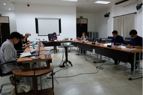 การประชุมคณะกรรมการตรวจรับพัสดุ (กรณีตรวจงานจ้างก่อสร้าง) งานจ้างเคลื่อนย้ายหลองข้าวสารภี ครั้งที่ 2/2563