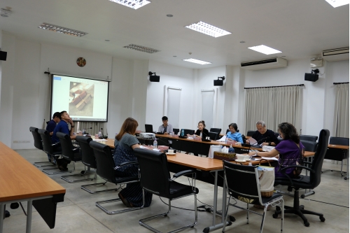 การประชุมคณะกรรมการตรวจรับพัสดุ (กรณีตรวจงานจ้างก่อสร้าง) งานจ้างเคลื่อนย้ายหลองข้าวสารภี ครั้งที่ 2/2563
