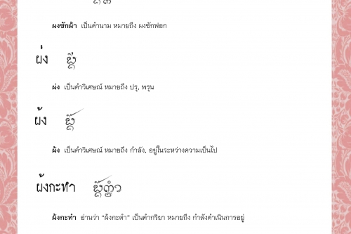 ผง ผงซักผ้า ผ่ง ผ้ง ผ้งกะทำ ผด - 2 มีนาคม 2564