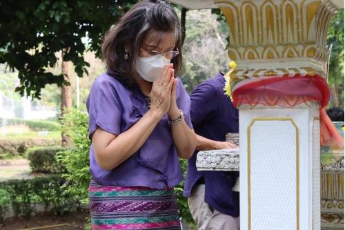 พิธีไหว้พระภูมิเจ้าที่เนื่องในเทศกาลปี๋ใหม่เมือง  2565