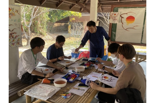 นักศึกษา Kyoto Sanyo University เข้าทัศนศึกษาและทำกิจกรรมด้านศิลปวัฒนธรรม 