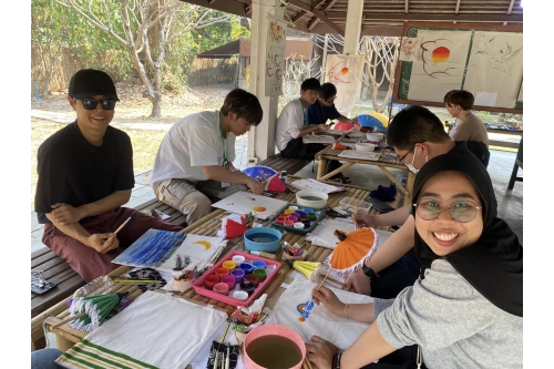 นักศึกษา Kyoto Sanyo University เข้าทัศนศึกษาและทำกิจกรรมด้านศิลปวัฒนธรรม 