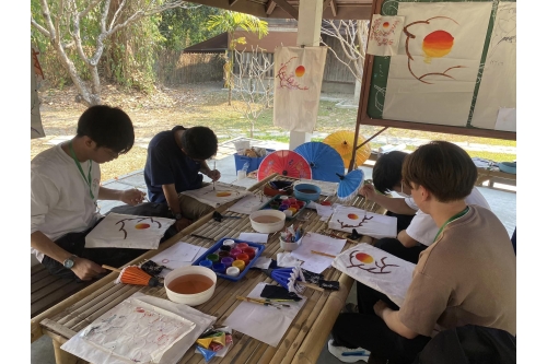 นักศึกษา Kyoto Sanyo University เข้าทัศนศึกษาและทำกิจกรรมด้านศิลปวัฒนธรรม 