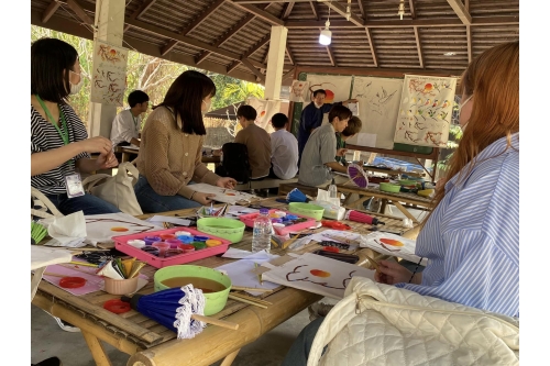 นักศึกษา Kyoto Sanyo University เข้าทัศนศึกษาและทำกิจกรรมด้านศิลปวัฒนธรรม 