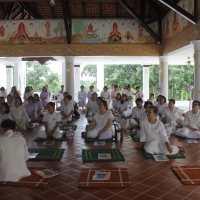 พิธีเปิดโครงการบวชเนกขัมมจาริณี เพื่อถวายเป็นพระราชกุศล สมเด็จพระนางเจ้าสิริกิติ์ พระบรมราชินีนาถ พระบรมราชชนนีพันปีหลวง เนื่องในโอกาสทรงเจริญพระชนมพรรษา 87 พรรษา