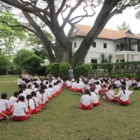 คณะครูและนักเรียนจากโรงเรียนดาราวิทยาลัย เยี่ยมชมพิพิธภัณฑ์เรือนโบราณล้านนา มช.