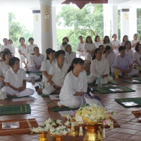 พิธีเปิดโครงการบวชเนกขัมมจาริณี เพื่อถวายเป็นพระราชกุศล สมเด็จพระนางเจ้าสิริกิติ์ พระบรมราชินีนาถ พระบรมราชชนนีพันปีหลวง เนื่องในโอกาสทรงเจริญพระชนมพรรษา 87 พรรษา