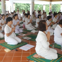 พิธีเปิดโครงการบวชเนกขัมมจาริณี เพื่อถวายเป็นพระราชกุศล สมเด็จพระนางเจ้าสิริกิติ์ พระบรมราชินีนาถ พระบรมราชชนนีพันปีหลวง เนื่องในโอกาสทรงเจริญพระชนมพรรษา 87 พรรษา