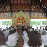 พิธีเปิดโครงการบวชเนกขัมมจาริณี เพื่อถวายเป็นพระราชกุศล สมเด็จพระนางเจ้าสิริกิติ์ พระบรมราชินีนาถ พระบรมราชชนนีพันปีหลวง เนื่องในโอกาสทรงเจริญพระชนมพรรษา 87 พรรษา