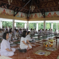 พิธีเปิดโครงการบวชเนกขัมมจาริณี เพื่อถวายเป็นพระราชกุศล สมเด็จพระนางเจ้าสิริกิติ์ พระบรมราชินีนาถ พระบรมราชชนนีพันปีหลวง เนื่องในโอกาสทรงเจริญพระชนมพรรษา 87 พรรษา