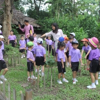 คณะครูและนักเรียนจากโรงเรียนสาธิตมหาวิทยาลัยราชภัฏเชียงใหม่ เยี่ยมชมพิพิธภัณฑ์เรือนโบราณล้านนา มช.