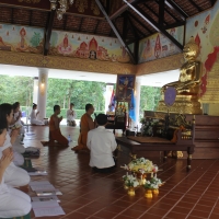 พิธีเปิดโครงการบวชเนกขัมมจาริณี เพื่อถวายเป็นพระราชกุศล สมเด็จพระนางเจ้าสิริกิติ์ พระบรมราชินีนาถ พระบรมราชชนนีพันปีหลวง เนื่องในโอกาสทรงเจริญพระชนมพรรษา 87 พรรษา