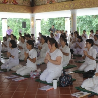 พิธีเปิดโครงการบวชเนกขัมมจาริณี เพื่อถวายเป็นพระราชกุศล สมเด็จพระนางเจ้าสิริกิติ์ พระบรมราชินีนาถ พระบรมราชชนนีพันปีหลวง เนื่องในโอกาสทรงเจริญพระชนมพรรษา 87 พรรษา