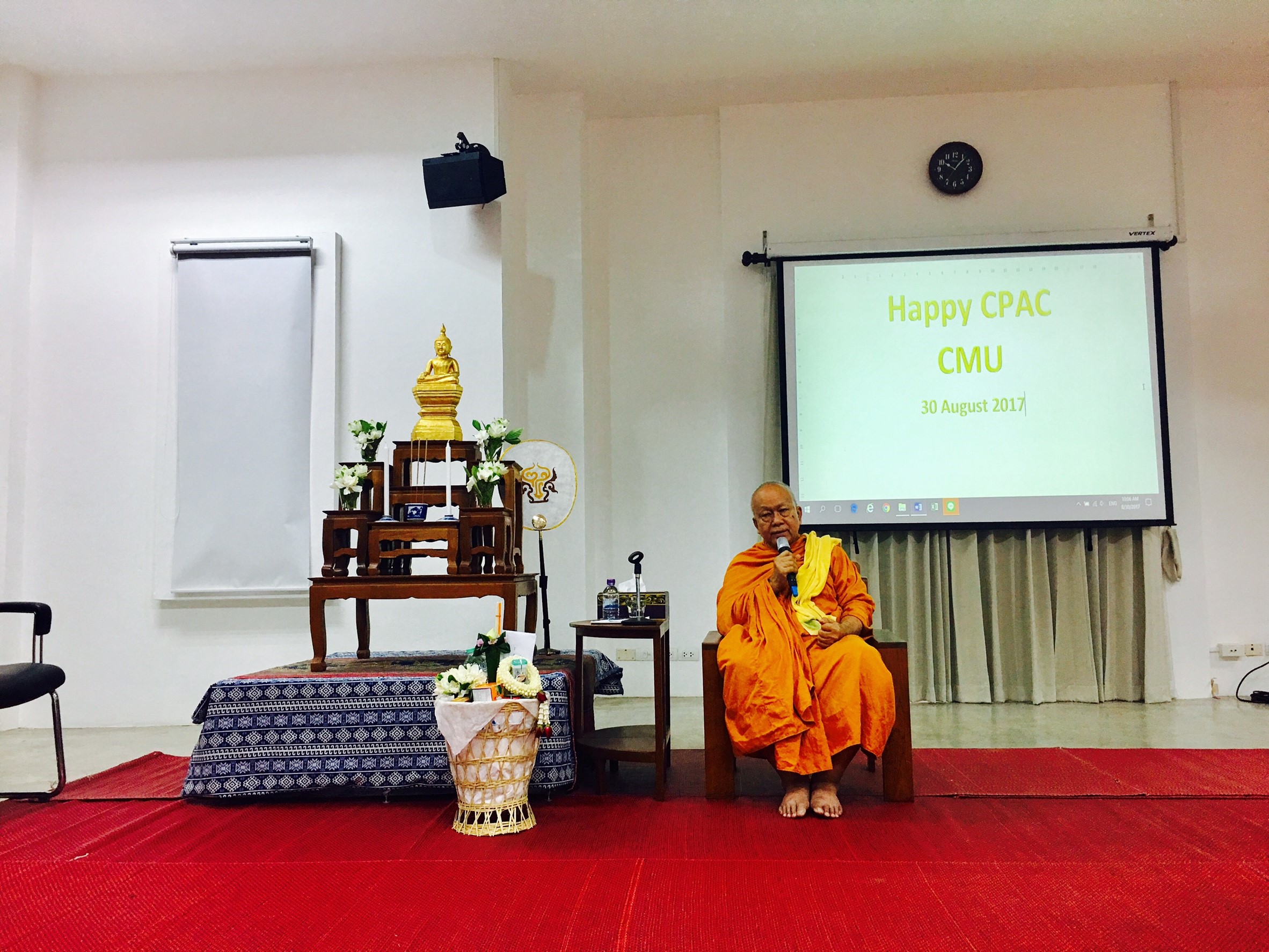 กิจกรรมธรรมบรรยายเพื่อชีวิต ในหัวข้อ “The Facts of Life”  โดยพระอาจารย์วัชรินทร์ ปิยธมฺโม ดร. (พระวิปัสสนาจารย์) ในวันพุธที่ 30 สิงหาคม 2560